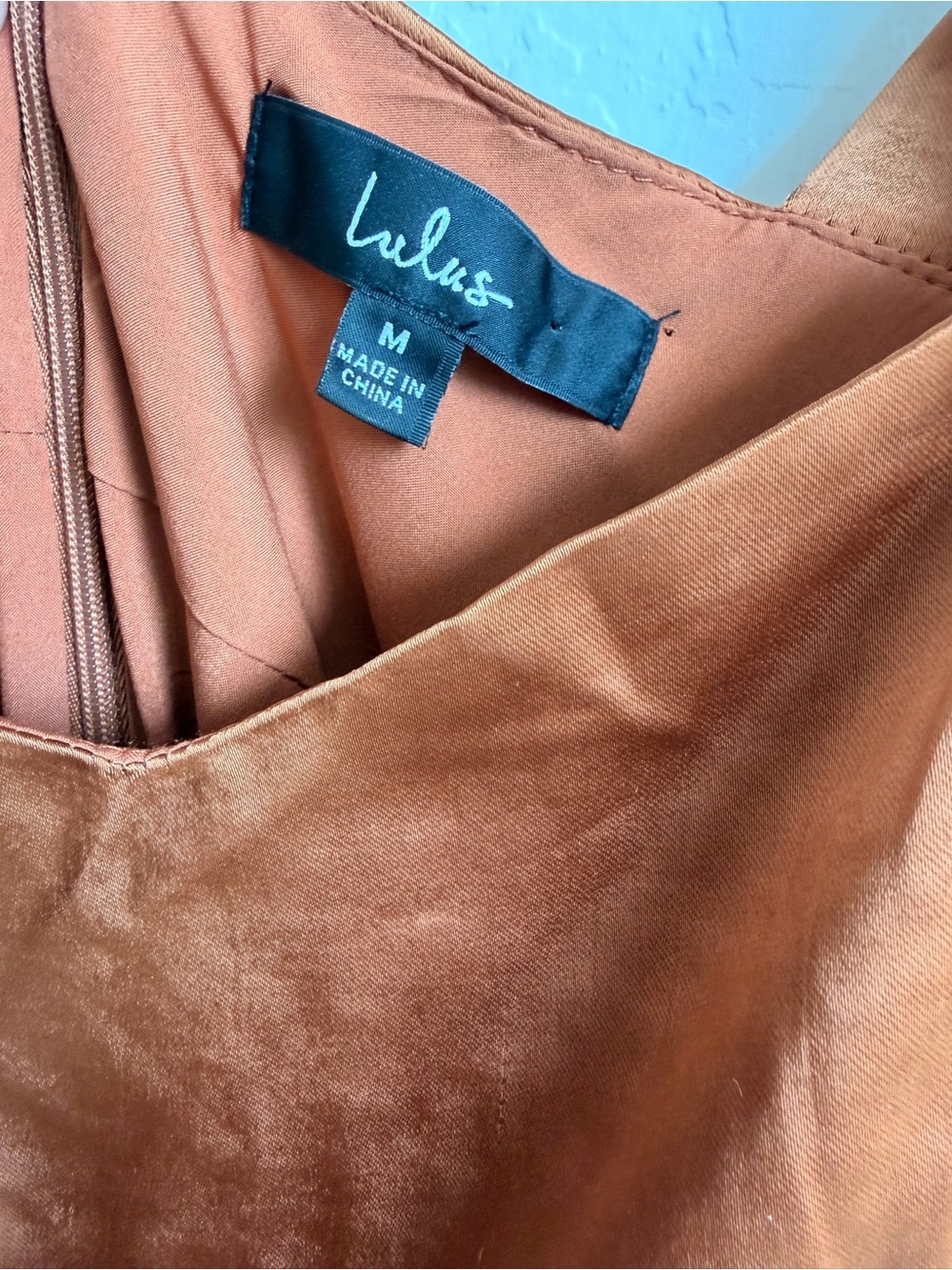 Lulus Maxi Rust Colored Satin Dress - Picture 6 of 6